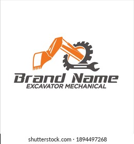 Logo template for excavator mechanical service.