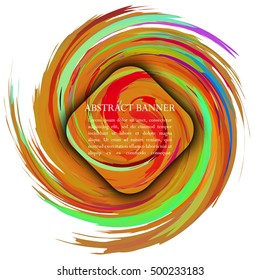 Logo template, fashion, abstraction, vector background in trendy flat style with copy space for your text and artistic blots and stains