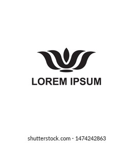 LOGO TEMPLATE FIRE AND FLOWERS
