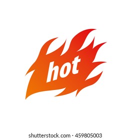 logo template fire. Vector illustration of a flame