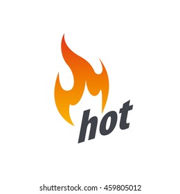 logo template fire. Vector illustration of a flame