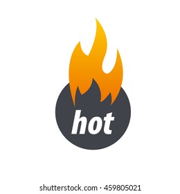 logo template fire. Vector illustration of a flame