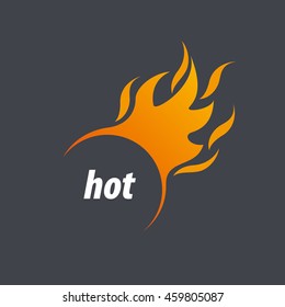 logo template fire. Vector illustration of a flame