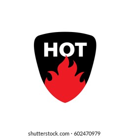 logo template fire. Vector illustration of a flame