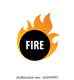 logo template fire. Vector illustration of a flame