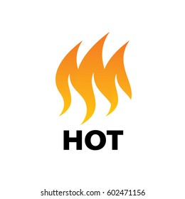 logo template fire. Vector illustration of a flame