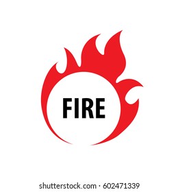 logo template fire. Vector illustration of a flame