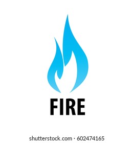 logo template fire. Vector illustration of a flame