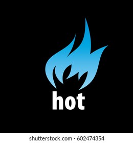 logo template fire. Vector illustration of a flame
