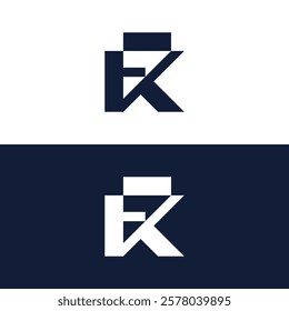 Logo template with FK letters.