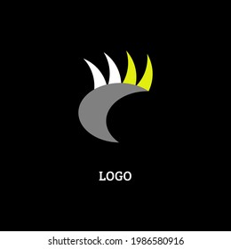 logo template with four horns, perfect for an artsy modern business emblem