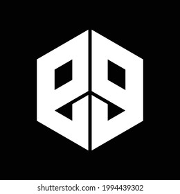 Plantilla de logotipo EG, material de logotipo de tipo de letra GE, vector de iluminación mínima