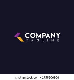 Logo template with geometric and abstract symbol.
