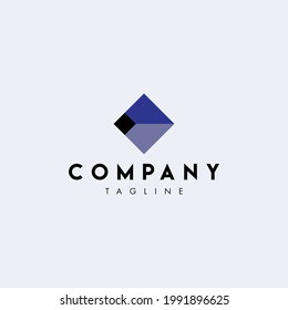 Plantilla de logotipo con símbolo geométrico.