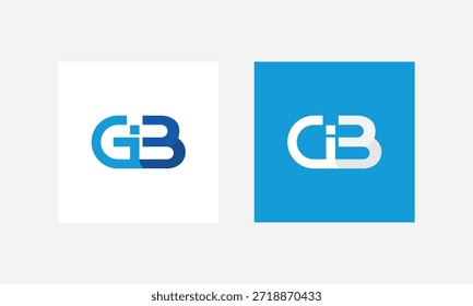 Plantilla de logotipo, logotipo de GIB, arte creativo del logotipo, logotipo de la letra de la gente