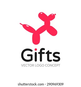 Logo template - gifts. The logo depicts a balloon dog