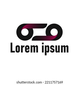 Logo Template. Glasses symbol with gradient color