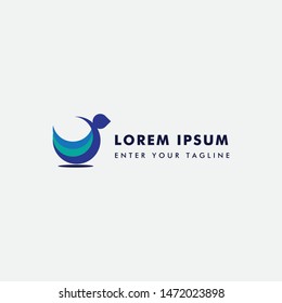 logo template goose silhouette, Concept Icon goose.