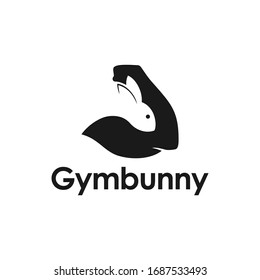 logo template gym bunny vector illustration