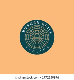 Logo template for hamburger diner.