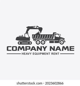 logo template for heavy equipment rent.