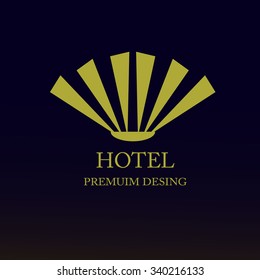 Logo template hotel, label, badge. Company, brand, branding, corporate, identity, logotype. Clean and modern style

