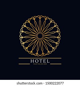 
Logo template hotel, luxury and elegant logo monogram. Retro vintage, label, badge. Company, brand, branding, corporate, identity, logotype. Clean and modern style