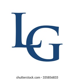logo template and icon. logotype letter L and G