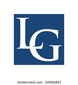 logo template and icon. logotype letter L and G
