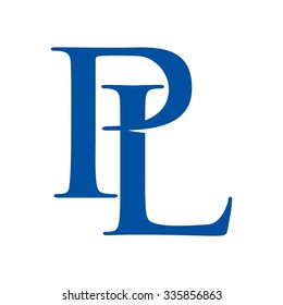 logo template and icon. logotype letter P and L.