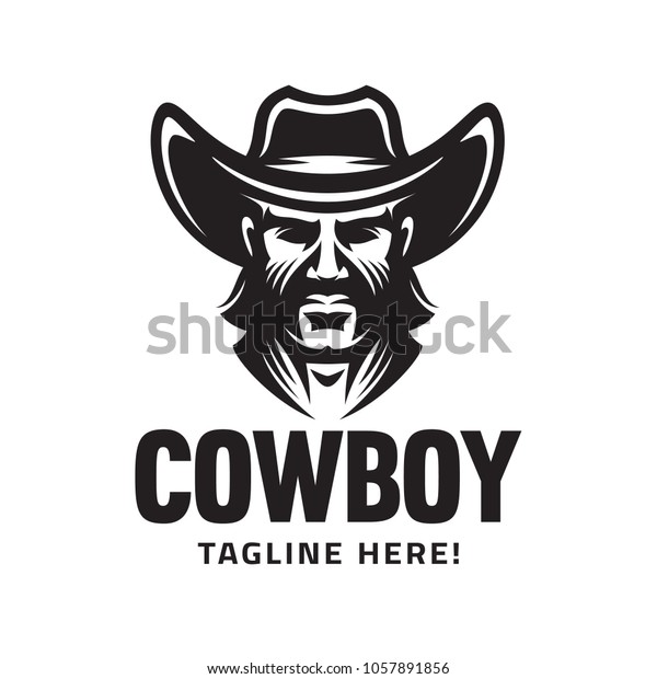 Logo Template Image Man Hat Cowboy Stock Vector (Royalty Free ...