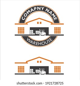 logo template for industrial goods storage services and warehouse service