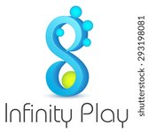 Logo template, infinity sign, stylized eight, abstract, vector