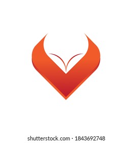 Logo template, Initials letter V, sexy symbol inside.