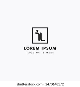 Logo Template J L Simple Design Concept Letter J + L + Icon People.