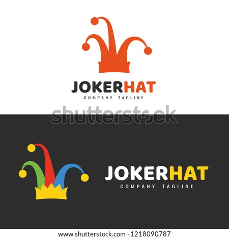 Logo template. Joker hat logo.