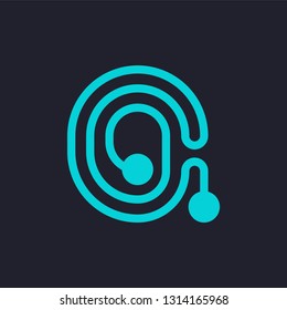 Logo template with a letter.