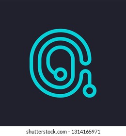 Logo template with a letter.
