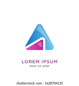 logo template letter a logo concept