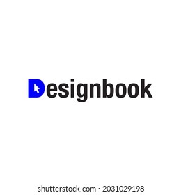 Plantilla de logotipo con letra d y flecha.