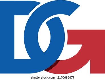 plantilla de logotipo con la letra DG