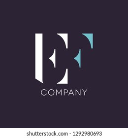 Logo template letter E F