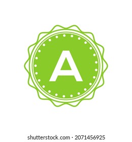 A Logo Template. Letter Emblem A Logo Identity for Restaurant, Royalty, Boutique, Cafe, Hotel, Heraldic, Jewelry, Fashion, Wine