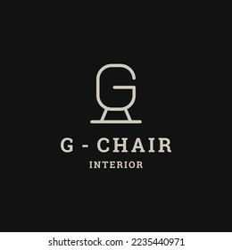 logo template letter G, Vector sofa logo.