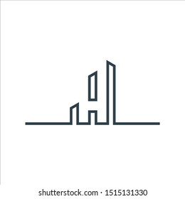 LOGO TEMPLATE LETTER H SIMPLE