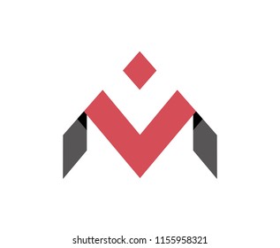Logo template with the letter M