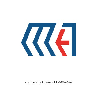 Logo template with the letter M and A