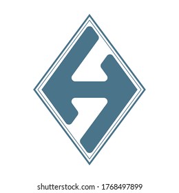 logo template letter N with the letters in the square box