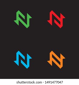 LOGO TEMPLATE LETTER N SIMPLE