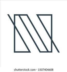 LOGO TEMPLATE LETTER N SIMPLE